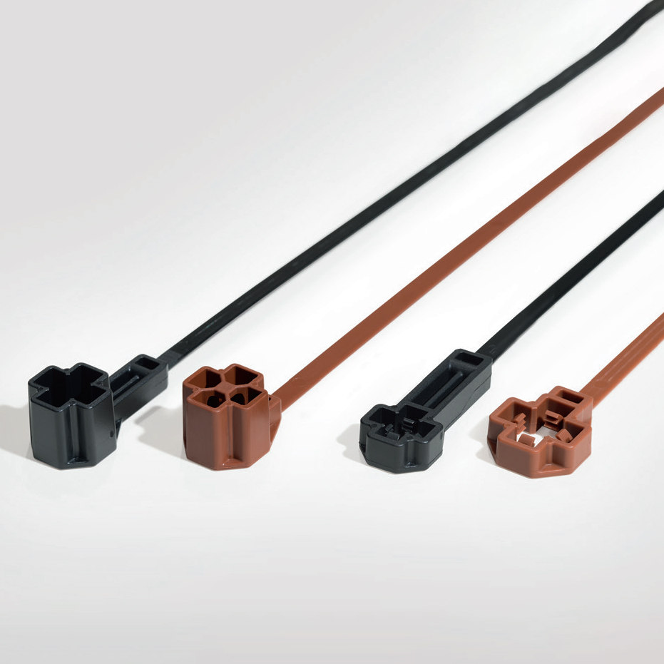 一體式焊接螺栓固定扎帶 四葉草設計 PA66HS